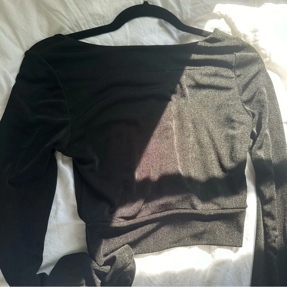 BP black long sleeve crop top size XS - Picture 3 of 3